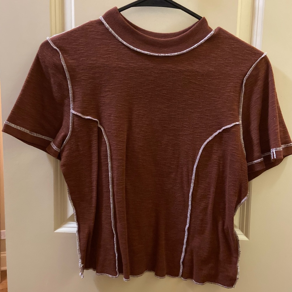 Brown crop top